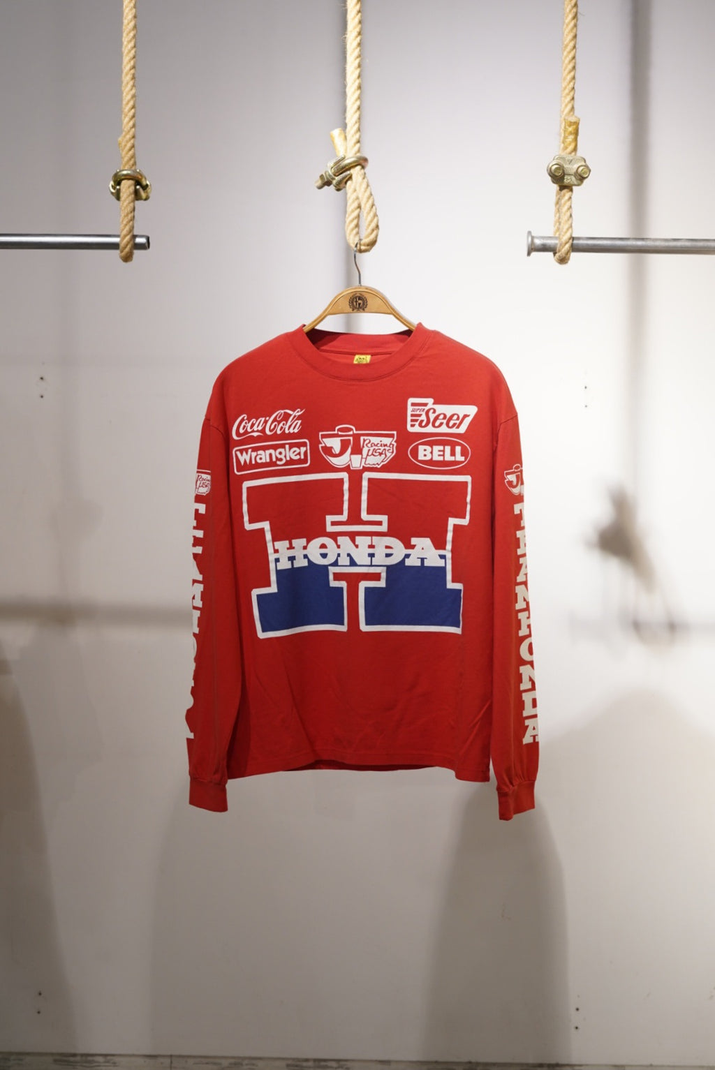 Honda Baskılı Red Uzun Kol T-shirt